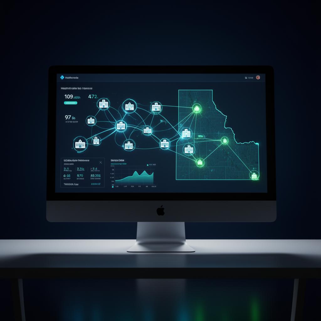 IHDE network infrastructure dashboard displayed on a monitor