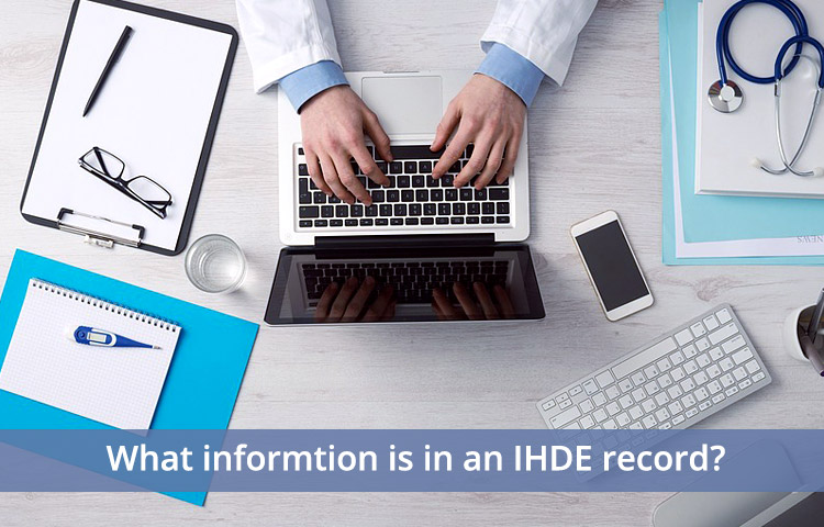 What informtion is in an IHDE record?
